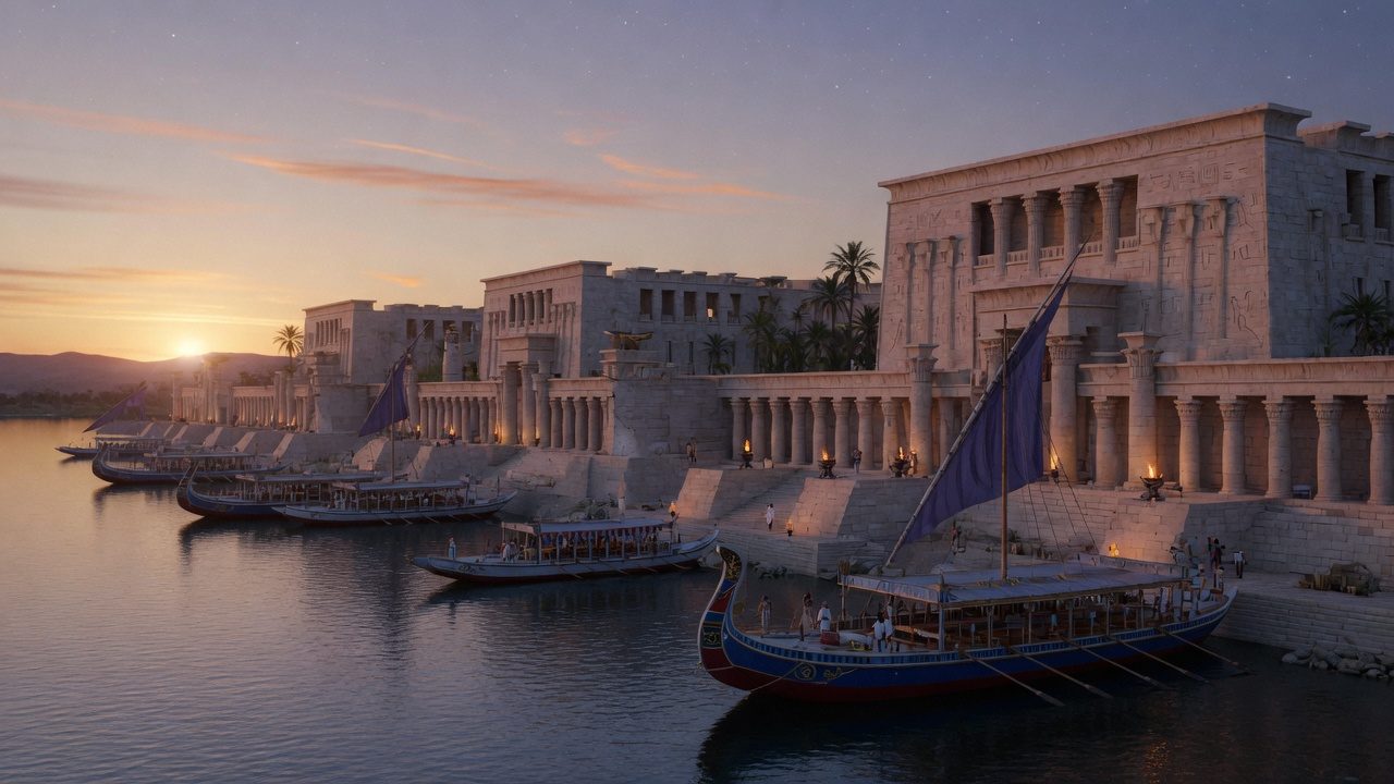 Alexandria at dusk