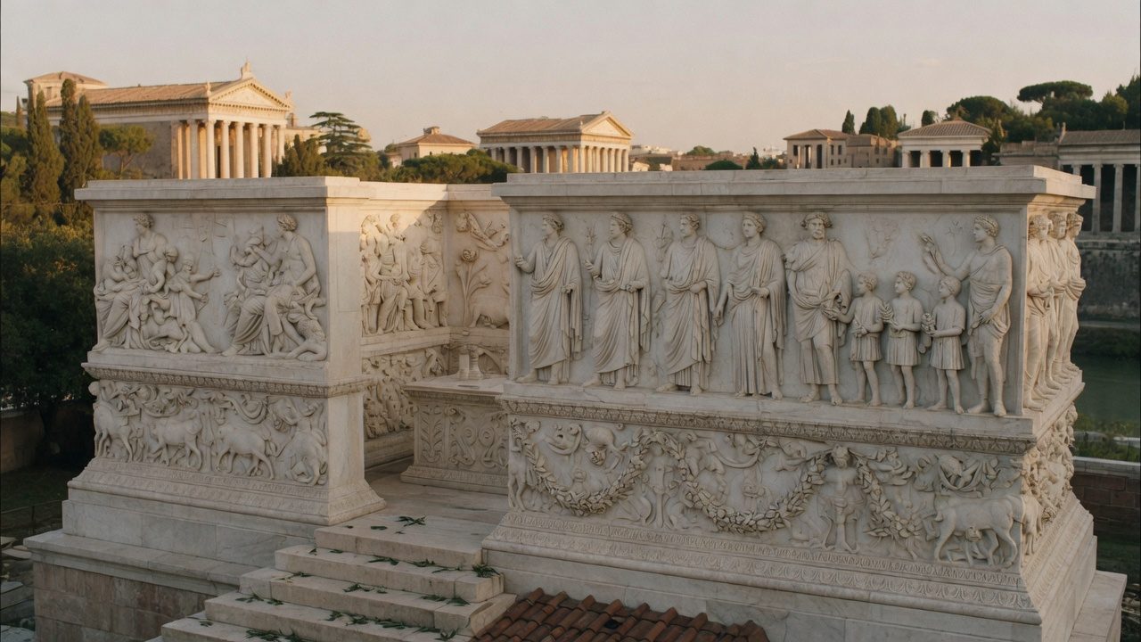 The Ara Pacis, altar of Augustan peace