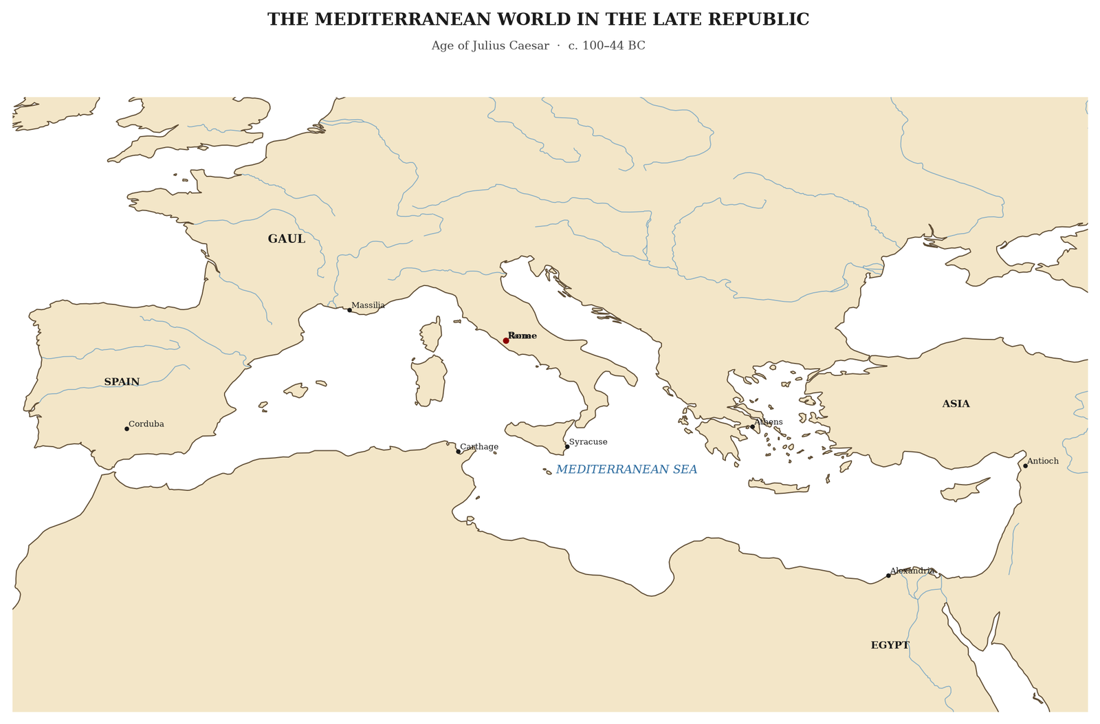 The Mediterranean world of Caesar