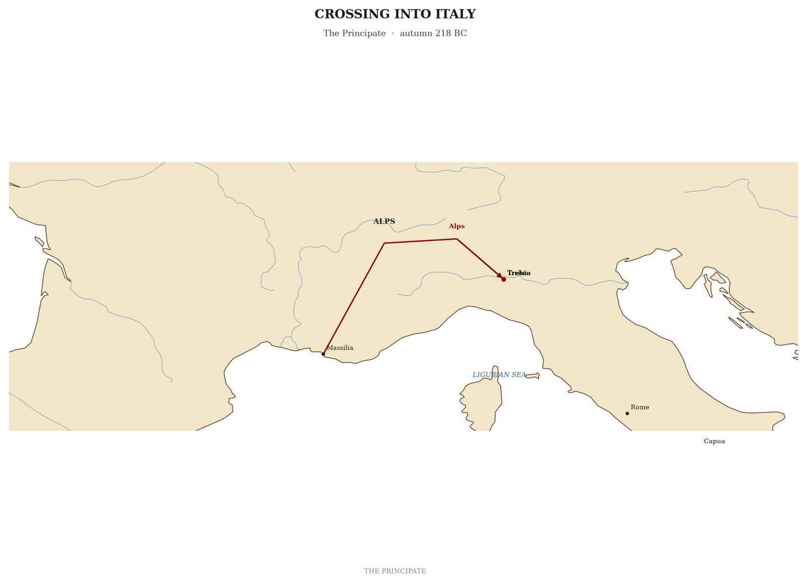 Crossing into Italy