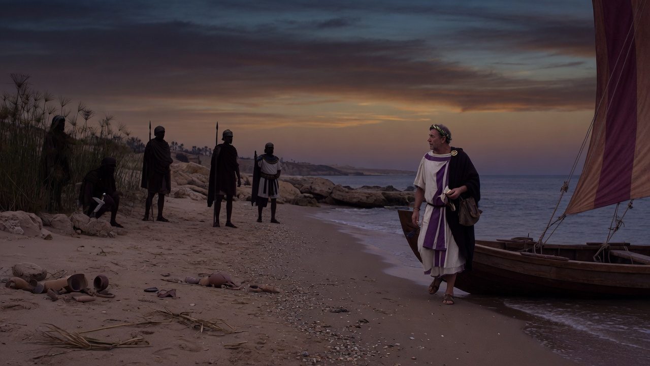 A Roman landing on an Egyptian beach