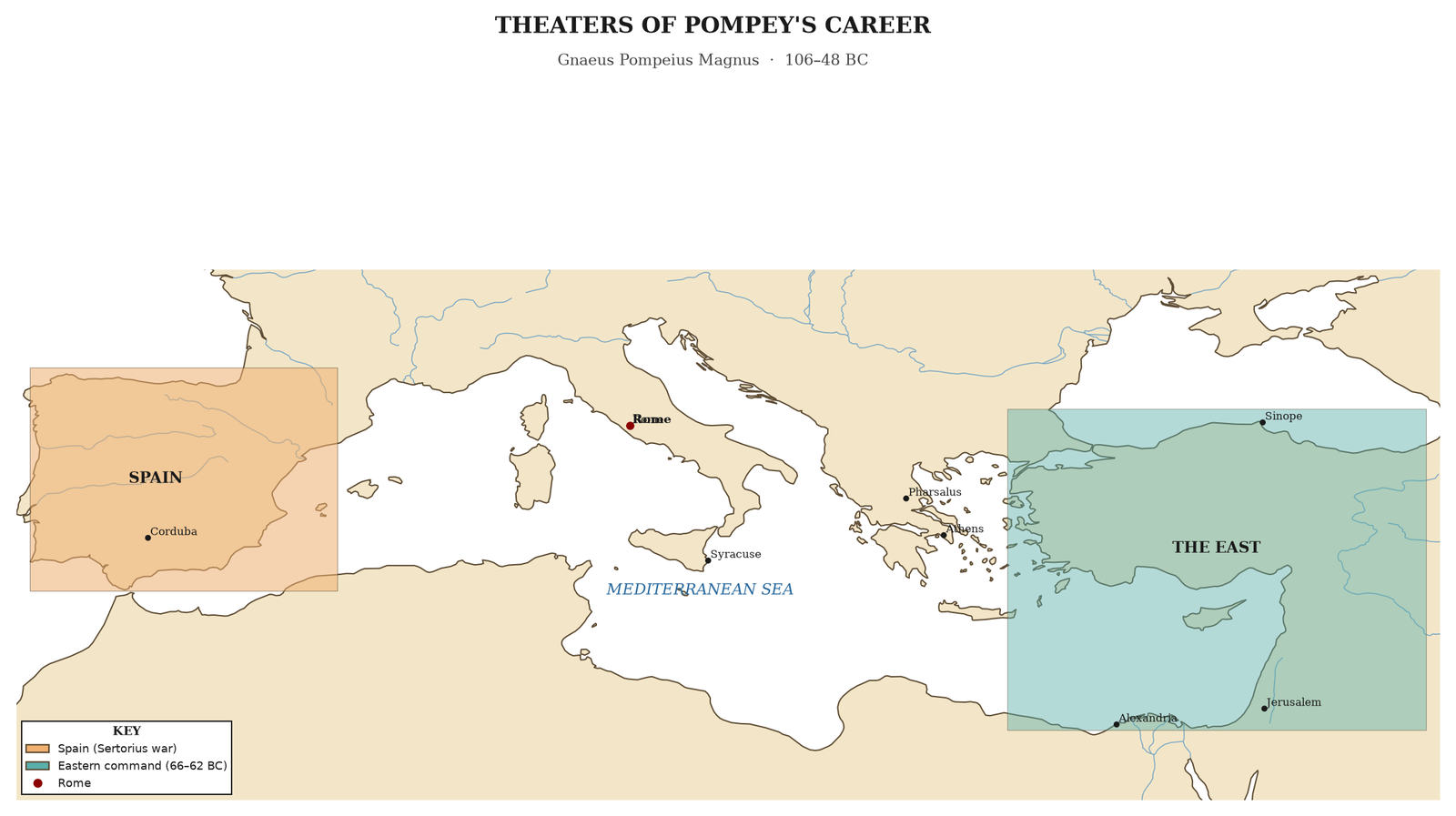 Theaters of Pompey’s career