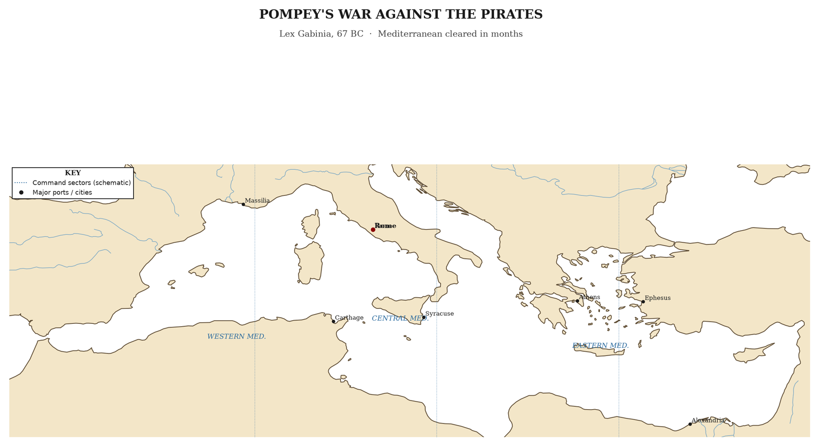 The pirate war, 67 BC